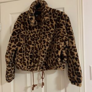 Cheetah cropped jacket